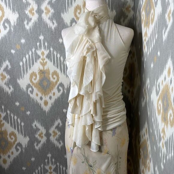 Ralph Lauren Pre-Spring 18 Collection Vanilla Wildflower Silk Chiffon Maxi Skirt - Picture 5 of 17